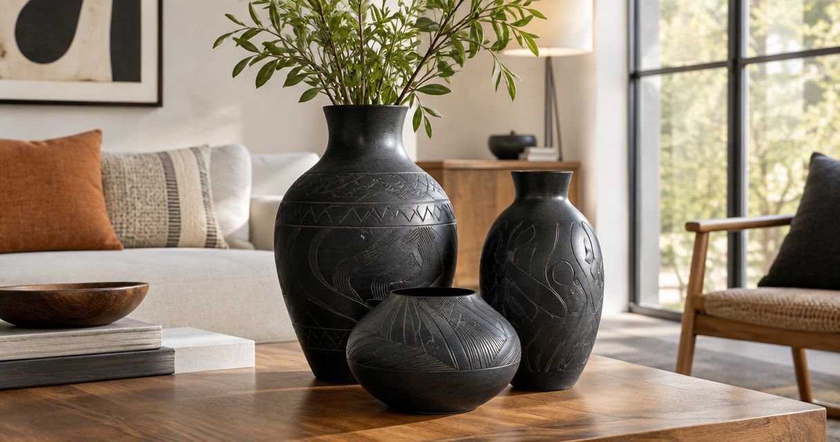 Best oaxaca black pottery vases for modern interiors in 2026