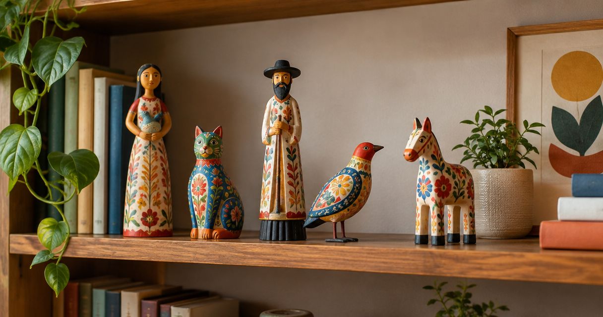 Best folk art figurines for bookshelf display in 2026