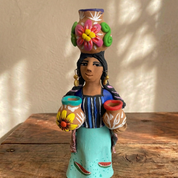 Oaxacan Woman Selling Pots