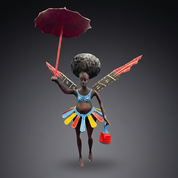 Flying Angel with Teapot