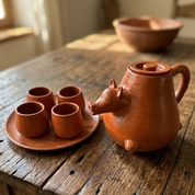 Armadillo Red Clay Tea Set