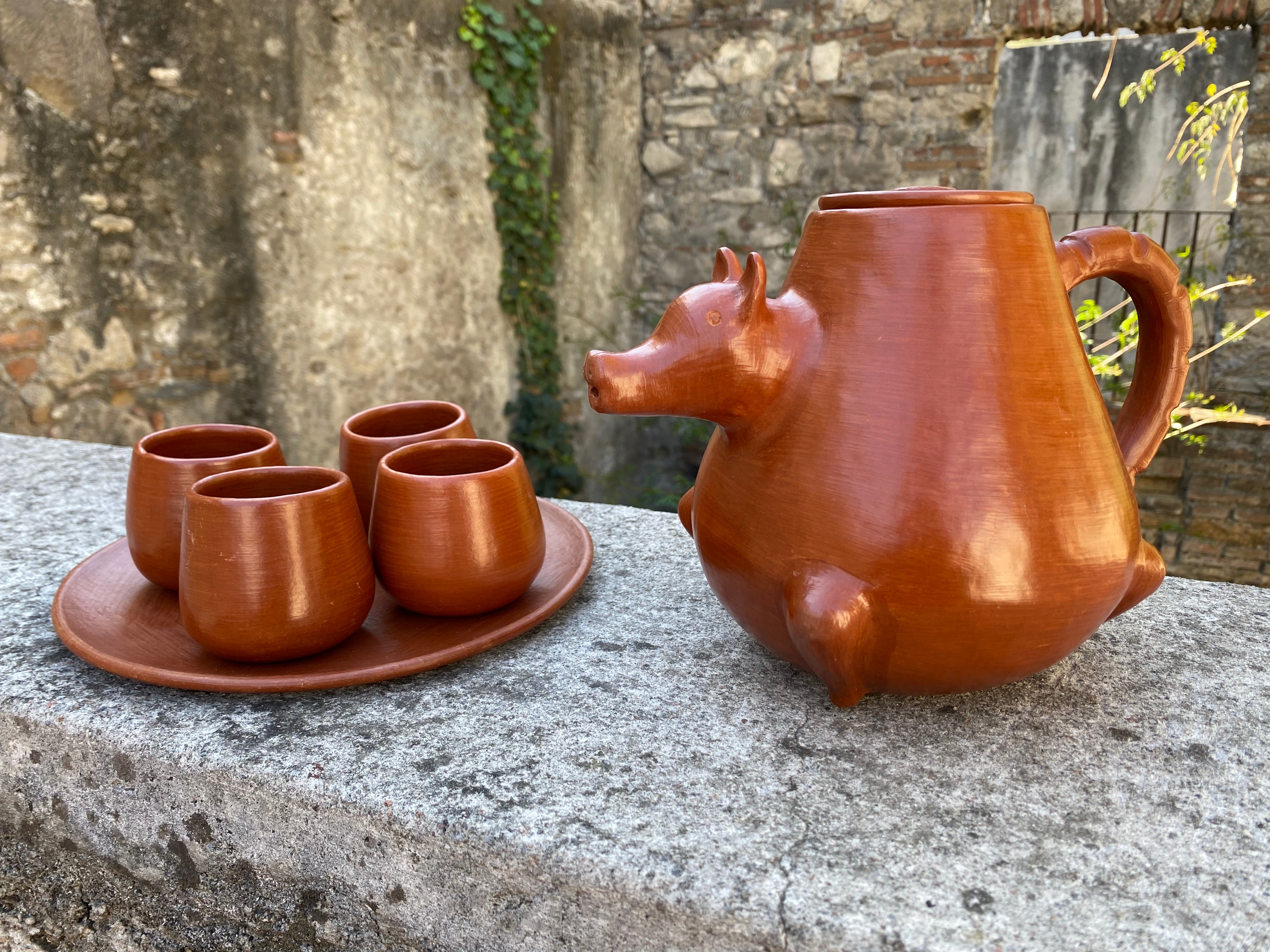 Armadillo Red Clay Tea Set
