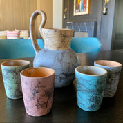 Raku Pitcher and Mug (larger set)