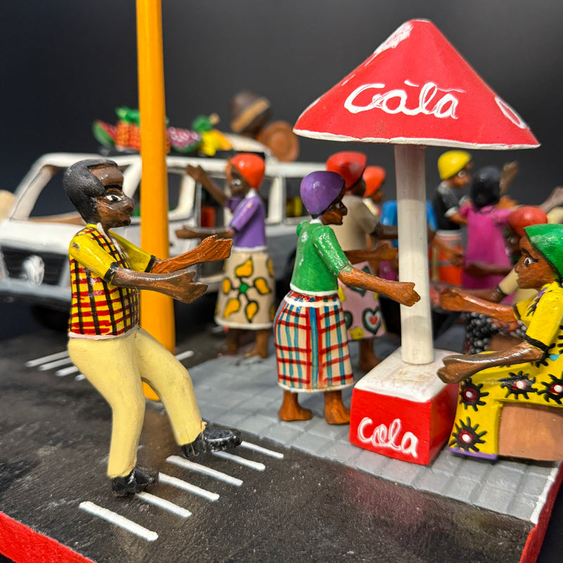 Bustling Street Corner