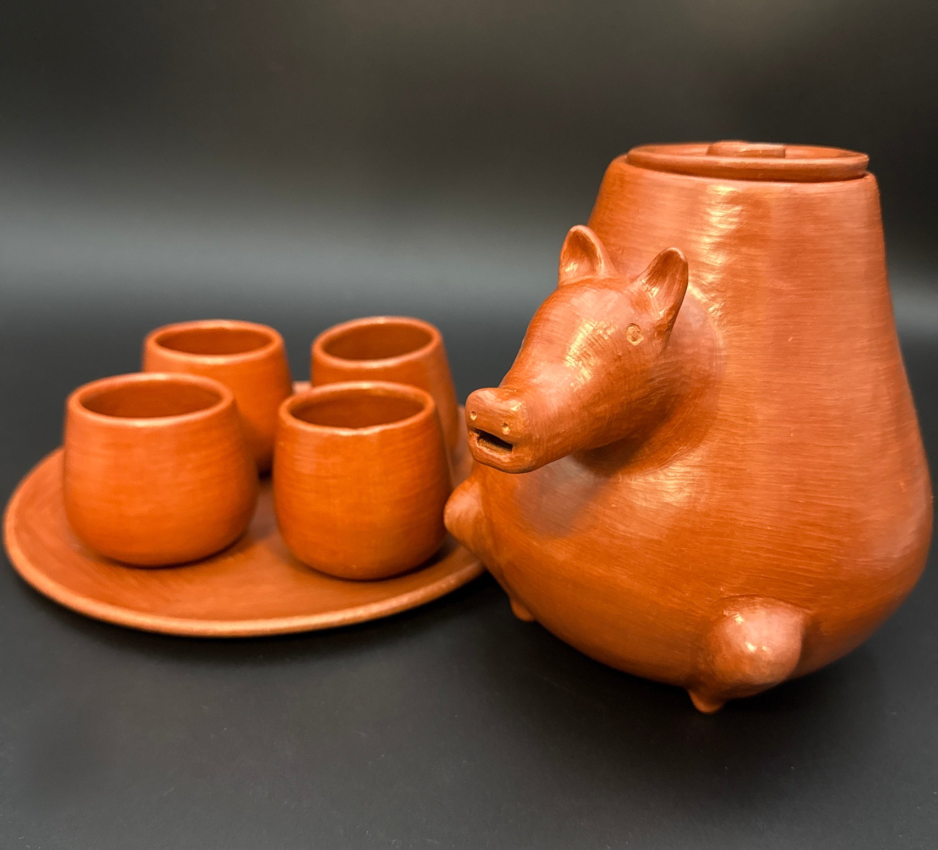Armadillo Red Clay Tea Set