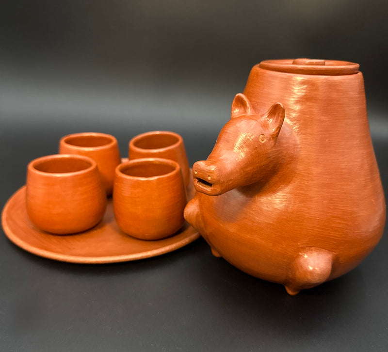 Armadillo Red Clay Tea Set